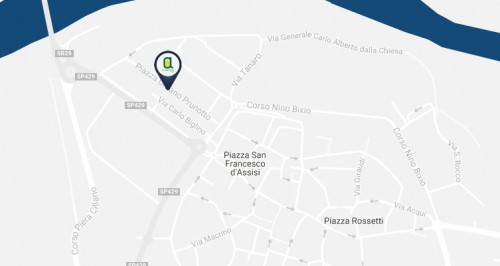 Mappa nuovi uffici Confagricoltura ad Alba