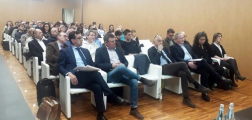 Il pubblico che ha seguito il convegno “Miglioramento genetico di nuova generazione al servizio della viticoltura piemontese” di Confagricoltura Cuneo e CNR in Banca d’Alba